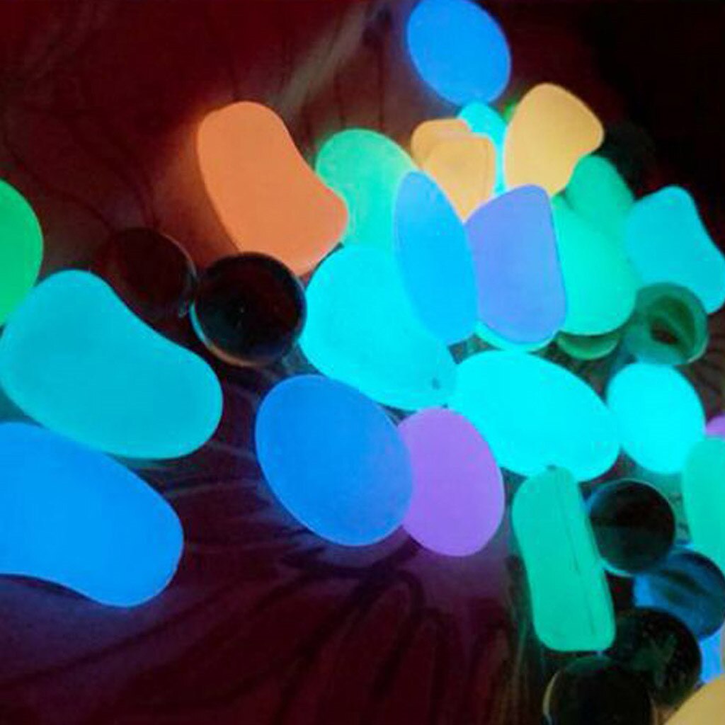 200 Stuks Tuin Decoratie Glow In The Dark Lichtgevende Pebbles Stones Jardin Outdoor Tuinieren Bruiloft Decoratieve Steentjes Decor