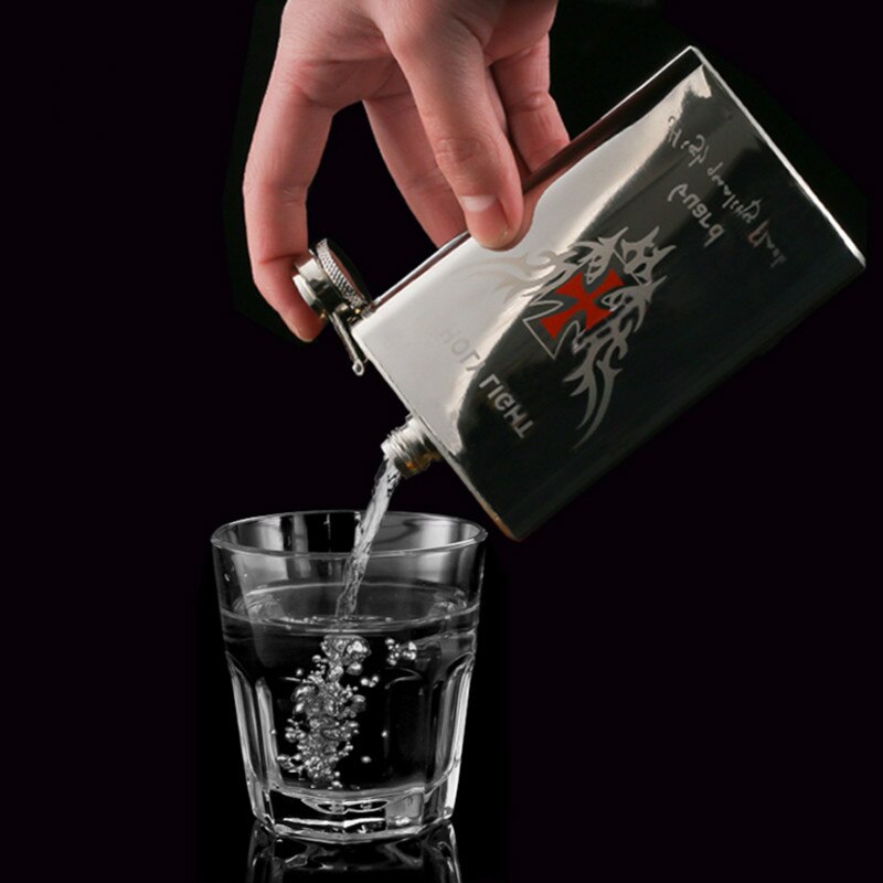Flagon my liqueur Whisky alcool vodka hanche | Miroir , dessin en acier inoxydable, style , vodka hanche bouteille à vin d'extérieur Portable