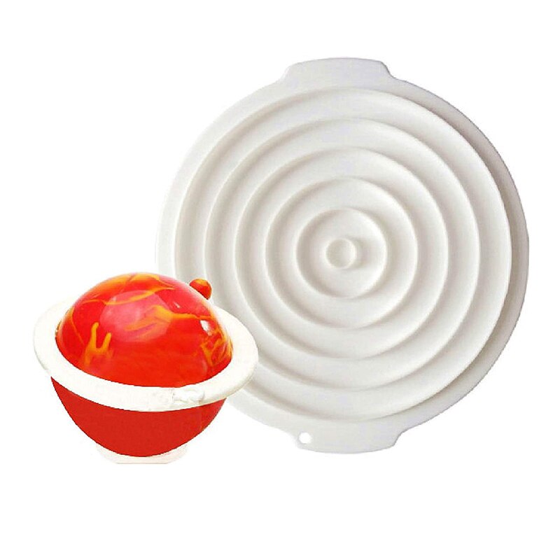 Silicone Chocolate Ring Mold For Planet Cake Base Halo Different Size Circle Mold For Fondant Cake Candy Clay Keychain Jewelry