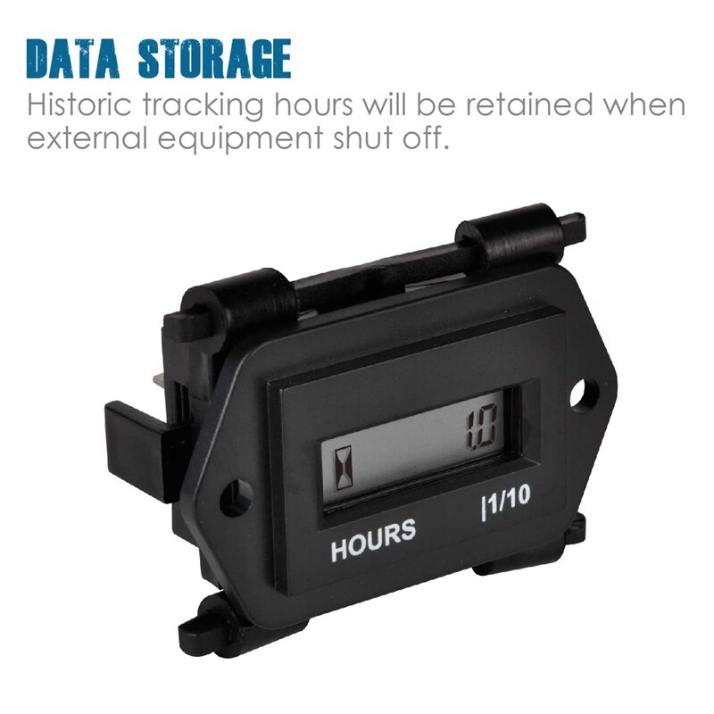 Digital Hour Meter For Lawn Mower Generator Motocycle Farm Tractor Marine Compressor Outboards Chainsaw And Other AC/DC