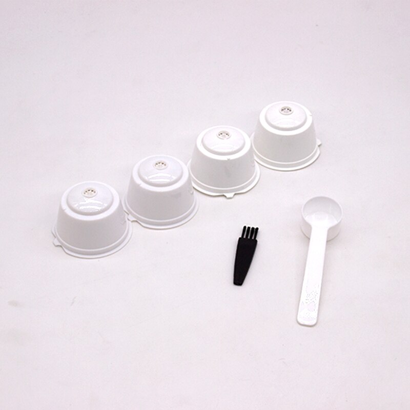 4 stk/pakning bruk 120 ganger dolce gusto kaffekapsel plastkapsel gjenfyllbar gjenbrukbar kompatibel med nescafe dolce gusto refill: 4 stk hvit
