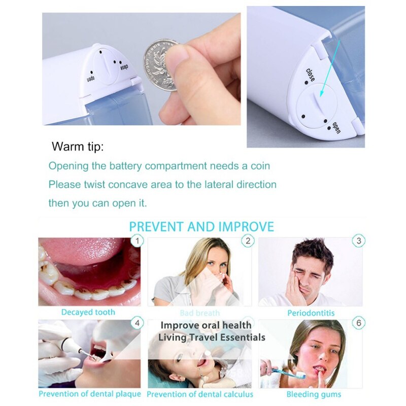 Oral irrigator trådløst vann tanntråd usb oppladbar 2 dyser vannstråle tanntråd 165ml