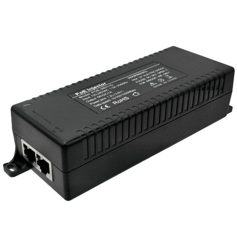 POE Injector 100/1000Mbps 50V 30w 45+ 78- Work with IP Phone /camera and POE Splitter and AP