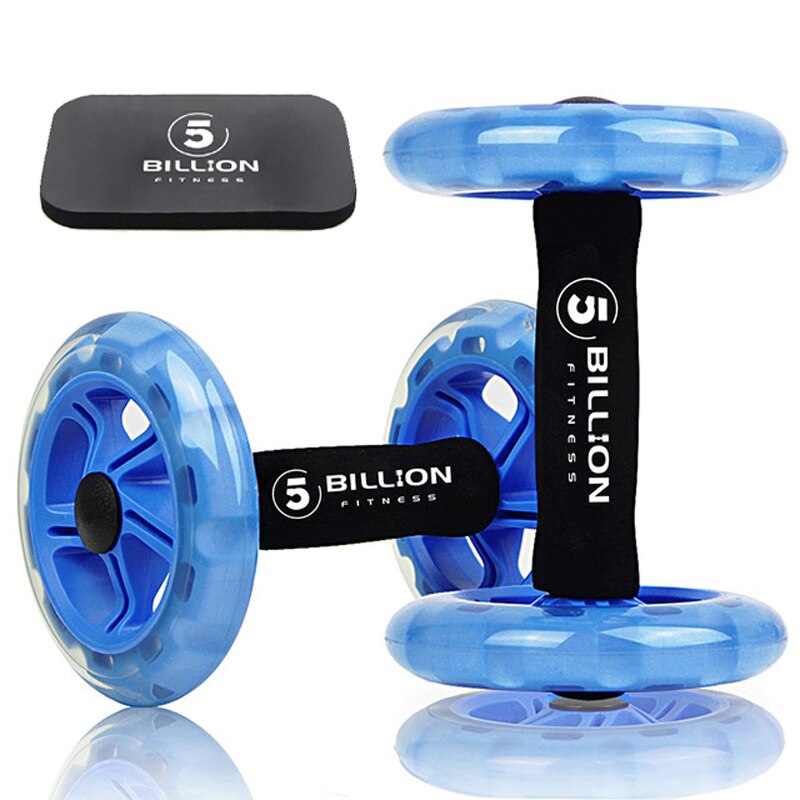 5-BILLION Fitness-Rodillo Abdominal con ruedas dobles máquina de cintura Abdominal-Barra de soportes de flexión con almohadilla, 1 par