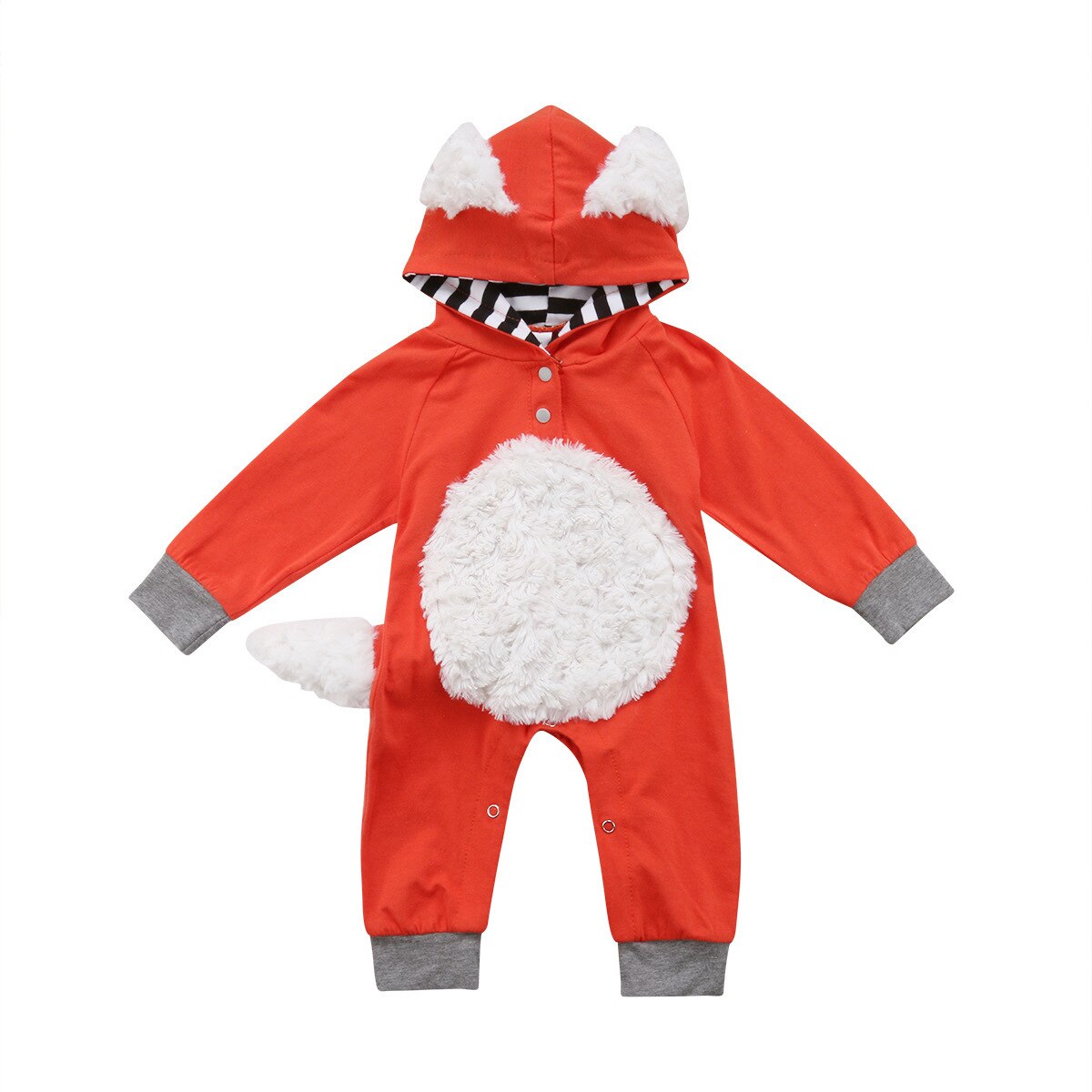 Baby Boy Clothes Baby Girl Clothes Christmas Autumn Newbron Baby Clothes Roupas Bebe Infant Jumpsuits Lovely Fox Cartoon: 12M