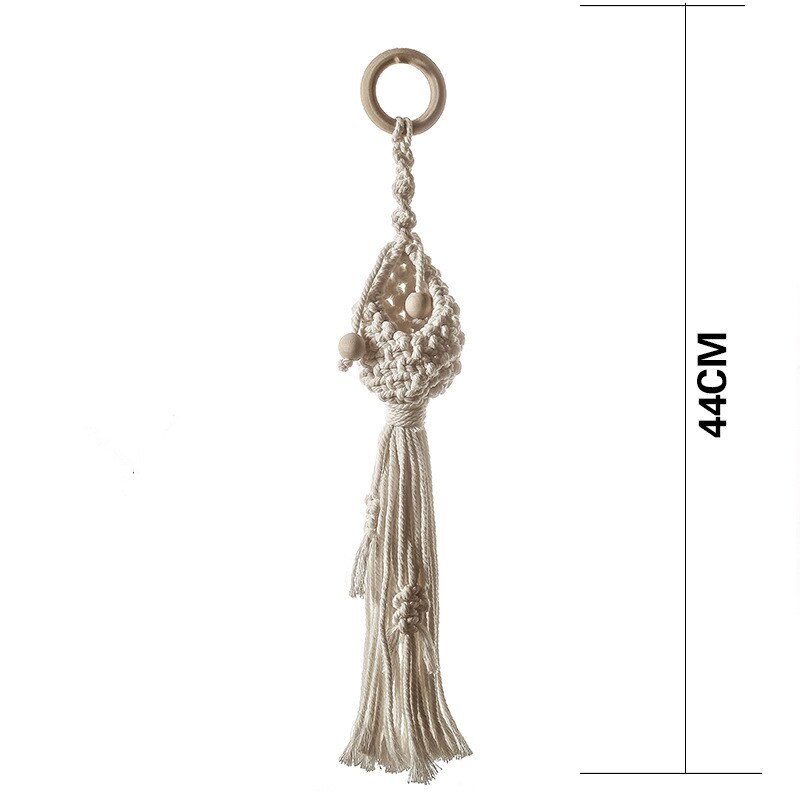 Makramee Werk Aufhänger Indoor Outdoor Dekoration Handgemachte Seil Blume Pflanze Halter Hause Countyard Garten Macrame Wand Hängen: Licht Gelb