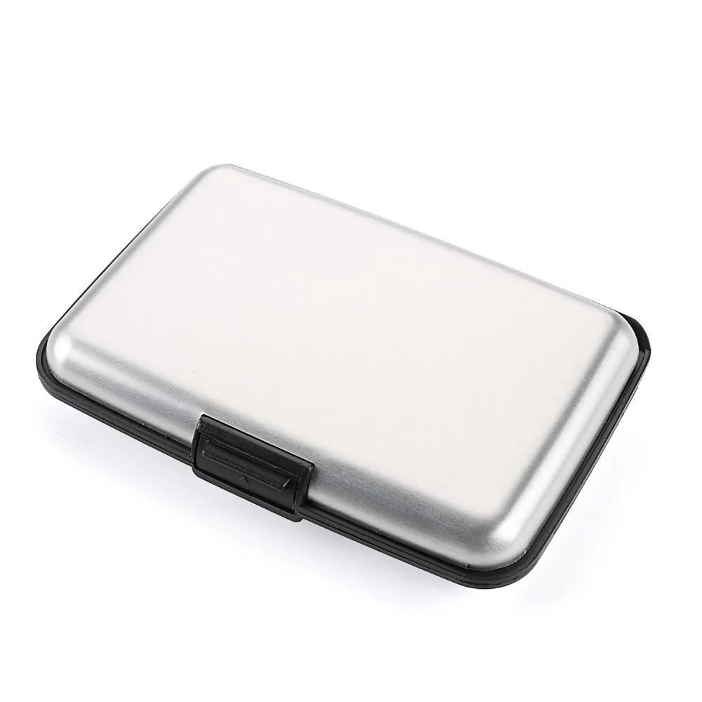 Aluminum Anti-Theft Wallets RFID Blocking Credit Card Holder RFID Wallet Metal Waterproof ID Card Case Coin Purse for Men Women: Silver