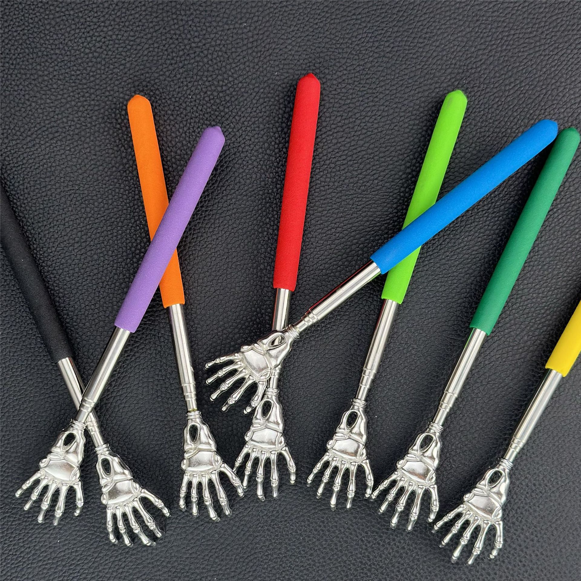 Rascador de espalda de acero inoxidable, masajeador telescópico para rascar, picazón extensible, productos de salud feliz para ancianos, artesanías Hackle