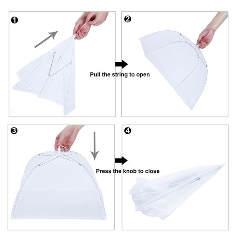 Pliable dentelle couverture alimentaire Anti mouche moustique pliable pique-nique barbecue tente ustensiles de cuisine