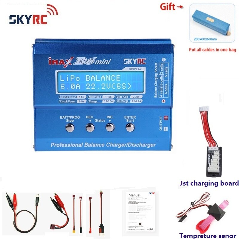 100%  skyrc imax  b6 mini balans lader/ontlader sk -100084-01 met adapter anti-namaakcode: Mini-collocatie 4