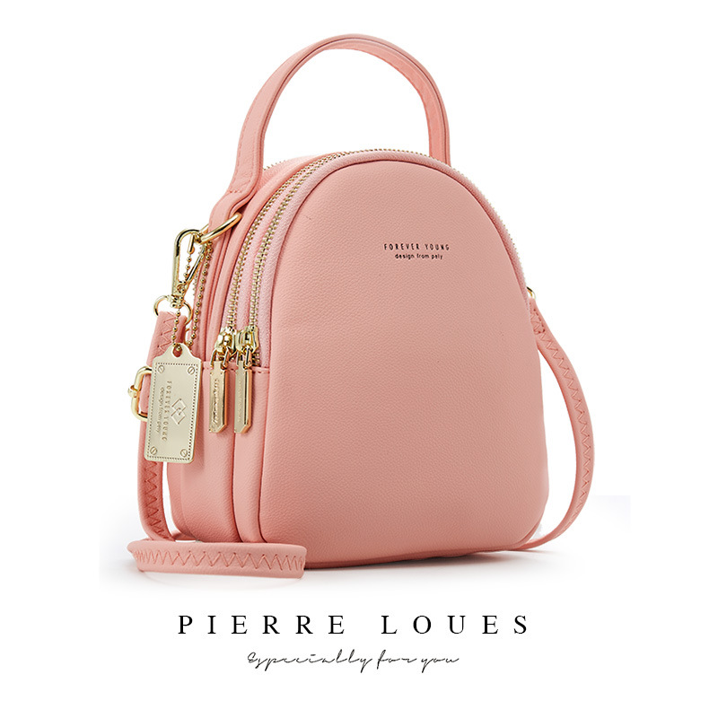 YIZHONG cuir Mini sac à dos sac à main pour femmes dames Bookbag multi-fonction luxe sac à bandoulière Messgner sacs Mochila Feminina: light pink