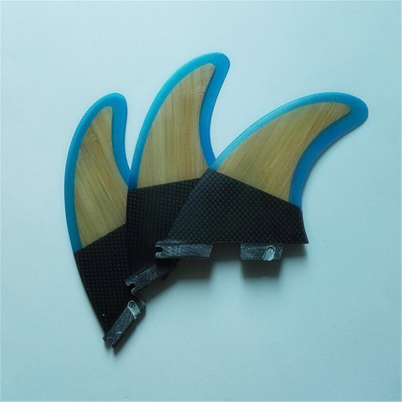srfda FCS II fins with fiberglass honey comb material for surfing SURFBOARD FINS THRUSTER SET BLUE FCS 2