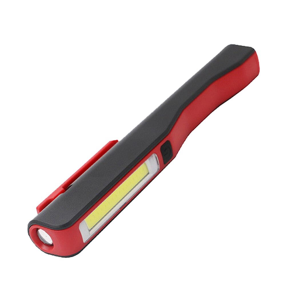 Auto Cob Led Light Usb Oplaadbare Magnetische Inspectie Werk Pocket Pen Zaklamp Voor Inspectie Gereedschap Test Lamp: RED