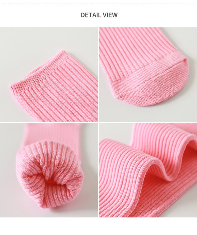 1 paar Eltern-Art Socken Für freundlicher Erwachsene Doppel Nadel Feste Farbe Socken Baby Hohe Socken Jungen Mädchen socken Frühling Herbst