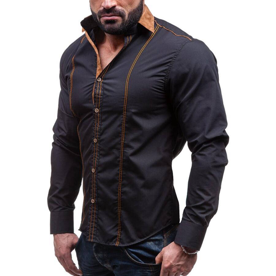 Wsgyj casual paids miesten merkki ohut kiinteä pitkähihainen valkoinen mekkopaita plus koko puuvillasta miesten vaatteet 4xl