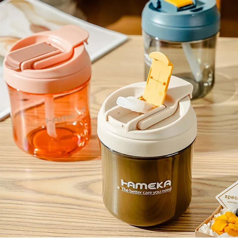 550Ml Creatieve In Stijl Zomer Grote Buik Cup Stro Recht Drinkmond Cup Schattige Mini Girl Plastic Water Cup Cadeau Cup