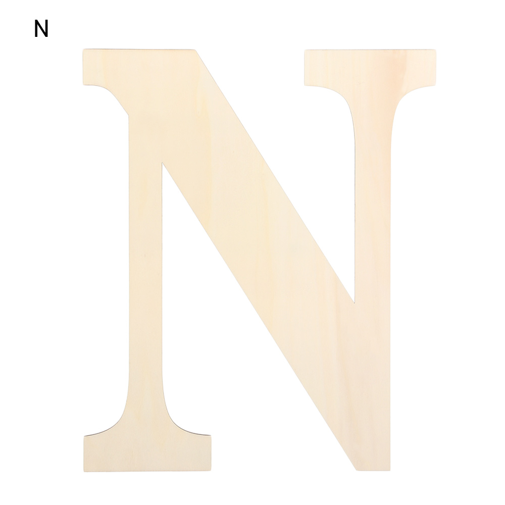 Ornamentos de porta de parede semiacabados, decoração de casa em branco pintável 30cm letras de madeira alfabeto inacabado diy artesanato em madeira: Chocolate