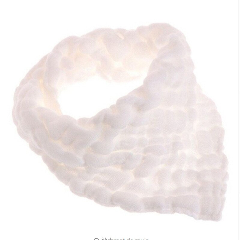 1 Pc Bebê Design Simples Macio Puro Mistura de Algodão Gaze Alimentação Toalha Triângulo Bandana Babadores Burp Panos Saliva Neonatal Toalhas: white