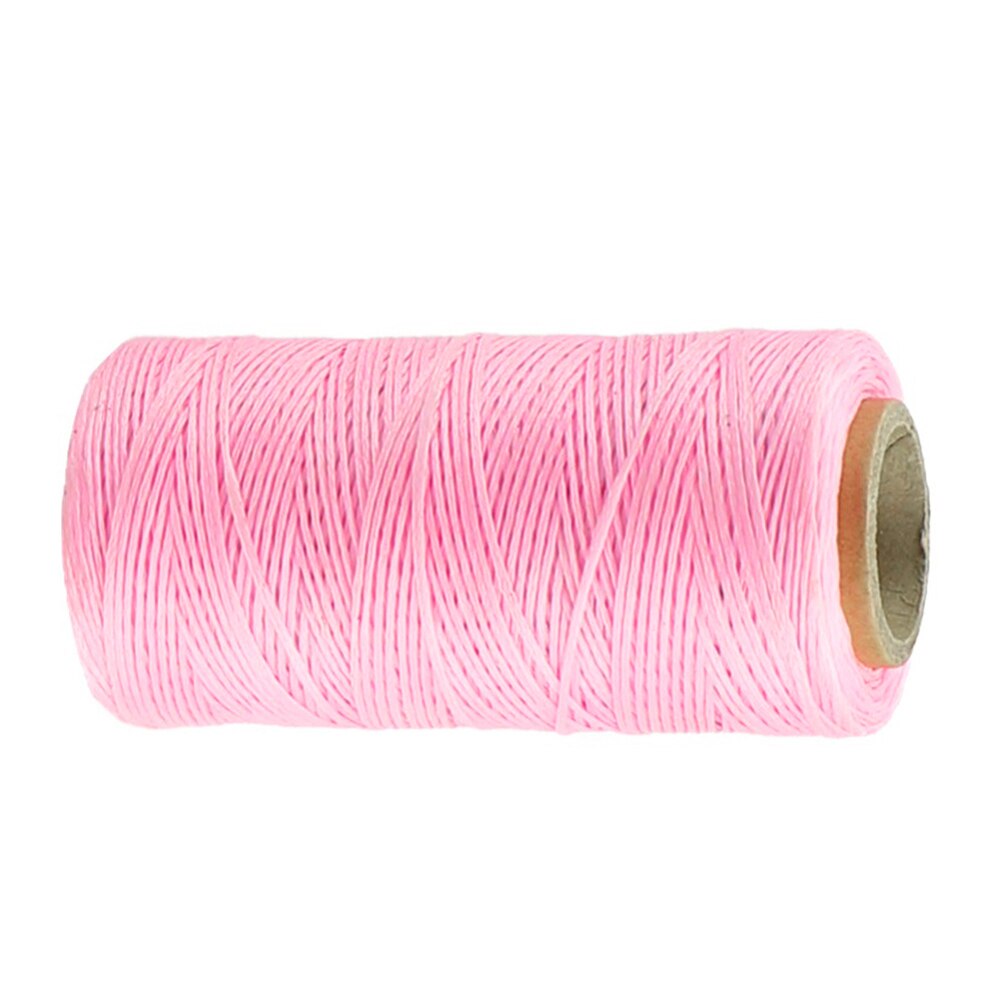 1/6/8/12/16PCS Leather Sewing Waxed Thread Cord 260m Leather Craft String Dacron Line Thread Leather Stitching Tool DIY Material: Pink
