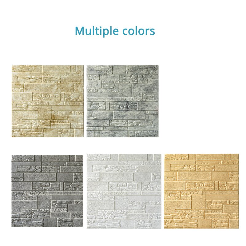 3D Foam Wallpaper Bar Restaurant Living Room Marble Wall Decor DIY Self-adhesive Waterproof Wall Sticker Modern Home Decor