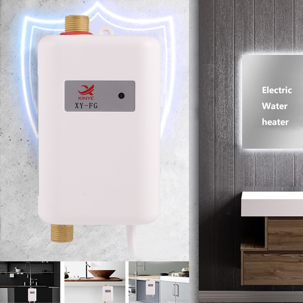 Elektrischer Durchlauferhitzer 3800W - Mini Warmwasserbereiter Mit LED-Anzeige