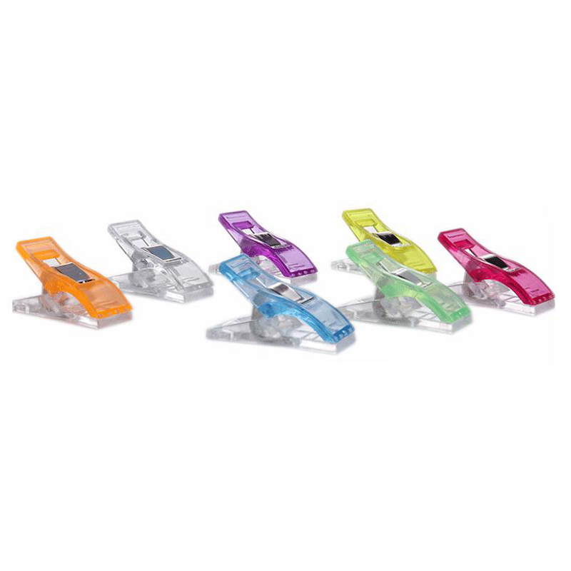 50PCS Mixed Color Clothing Clips Holder Plastic Wonder Clips For Fabric Craft Quilting Knitting Sewing Crochet