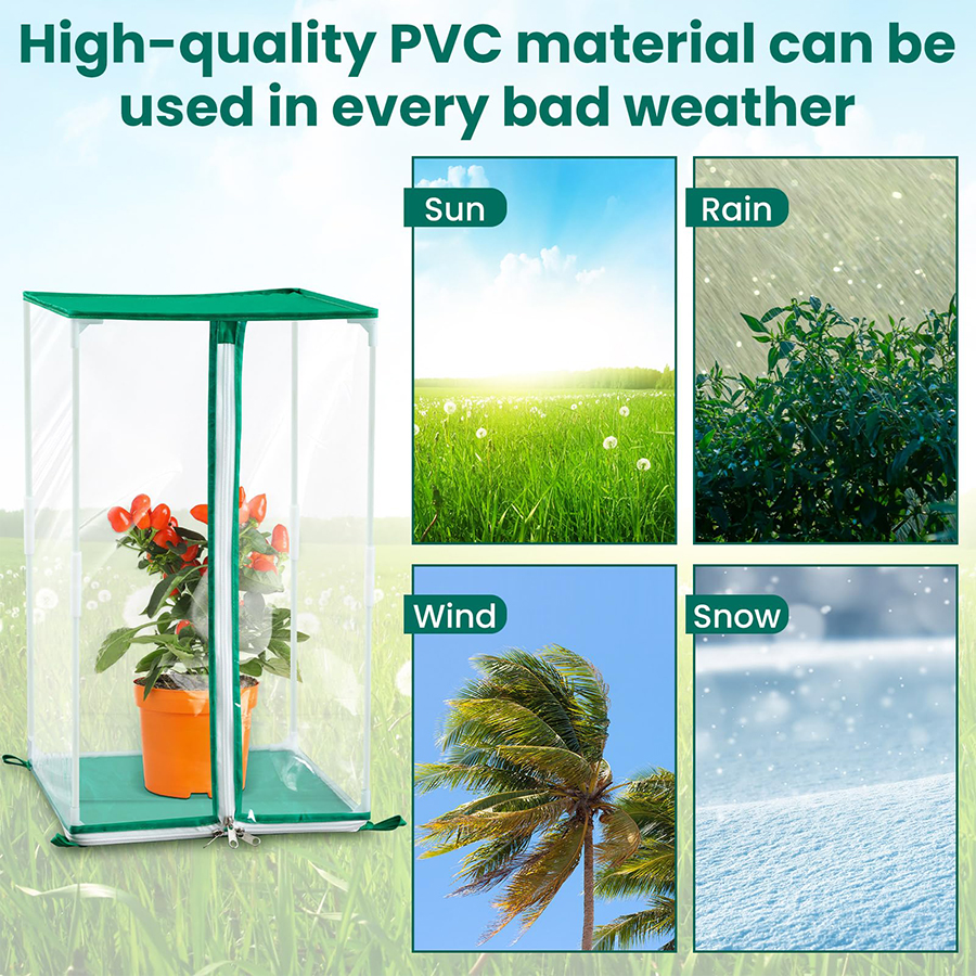 Mini invernadero portátil para interiores y exteriores, casa cálida, cubierta de malla para jardinería, protección emergente para pájaros y jardín, fruta