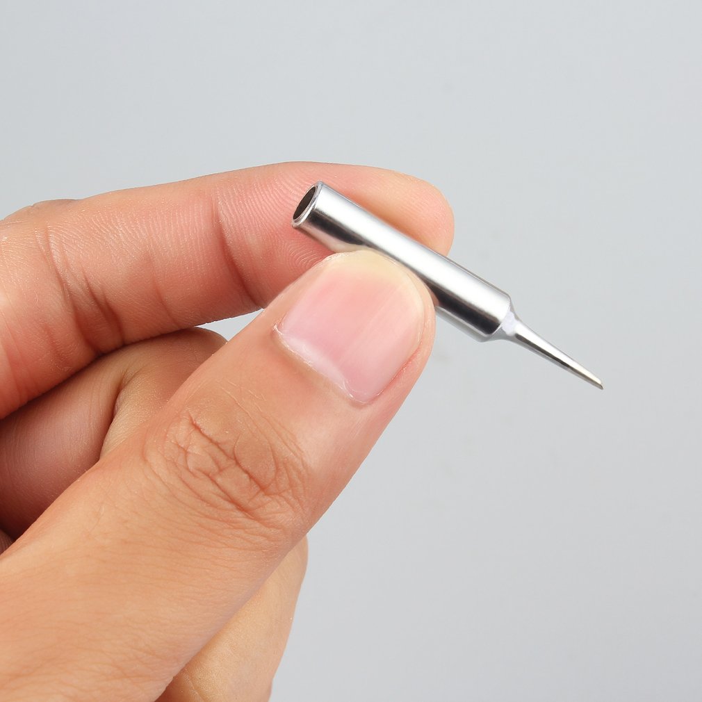 10pcs+Iron casing /lot Lead-free Solder Iron Tip 900M-T For 936 SAIKE ATTEN AOYUE KADA YIHUA Soldering Rework Station Iron Tsui