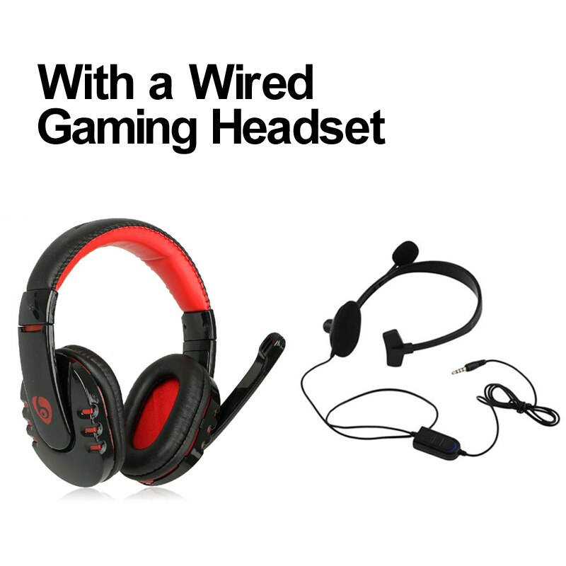 Bluetooth Hoofdtelefoon Met Microfoon Gaming Voor Pc Telefoon Laptop Game Headset Беспроводные Наушники: With a Wired one