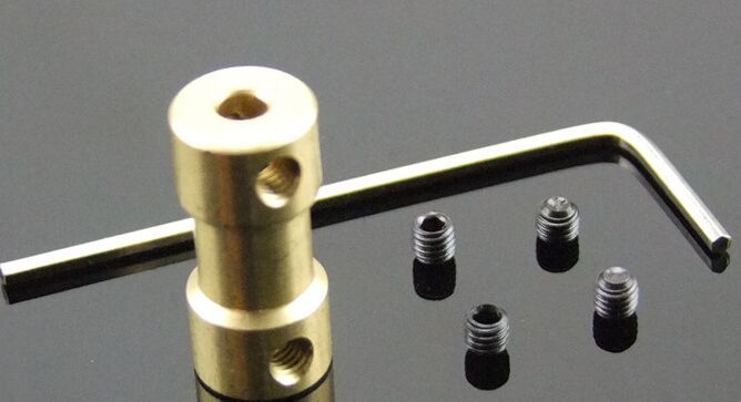3x3mm Copper rigid coupling gear shaft motor shaft brass coupler model airplane connector 3mm to 3mm solid adapter