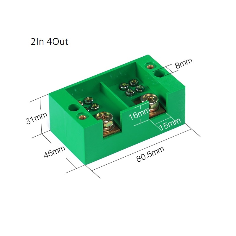 Eletric Wire Junction Box Branching Box Wire Connection Box 2 In 4 6 8 12 Out for House Factory School Hotel Use