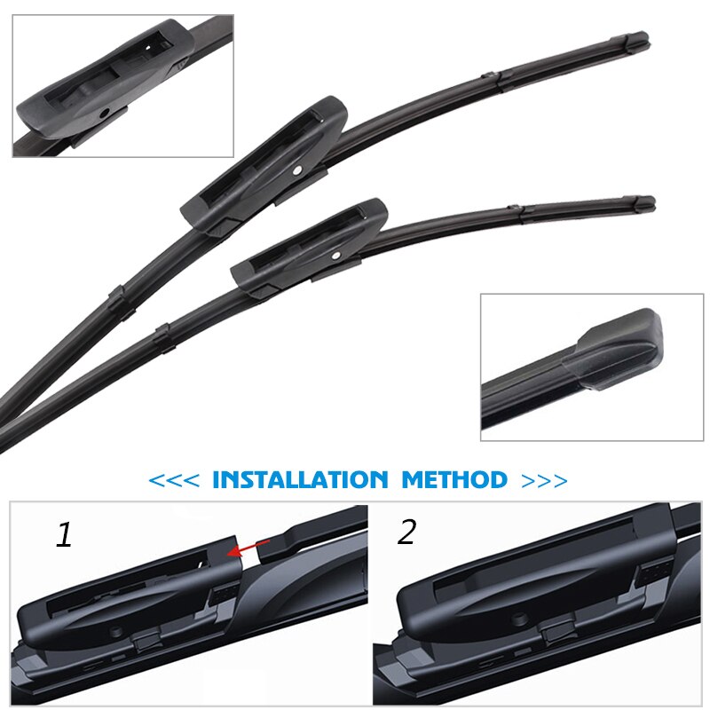 Broshoo ruitenwisserbladen van zacht rubber voor dacia sandero  mk1 mk2