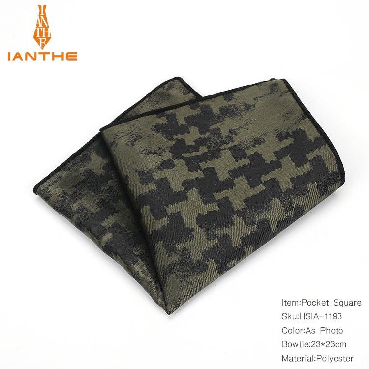 Mouchoir de luxe pour hommes | Motif Floral, rayures à pois, Polyester Hankies homme Business, poche carrée poitrine serviette, poche carrée: IA1193