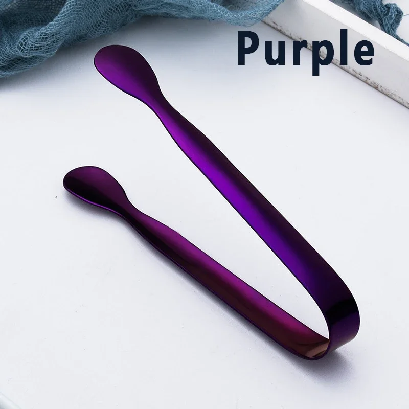 Pinza de hielo de acero inoxidable para pan, comida, Clip para barbacoa, abrazadera para hielo, barra de herramientas, accesorios de cocina, 10,8 cm: Verde claro