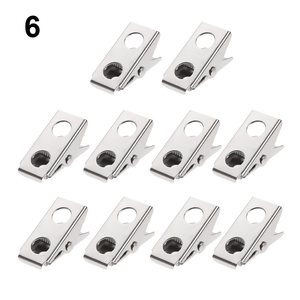 10 sztuk/zestaw metalowa plakietka identyfikacyjna smycz posiadacz karty klip smycz łańcuszek robić okularów klip anty-Stracony biżuteria chwyt mocowania akcesoria linowe: 6