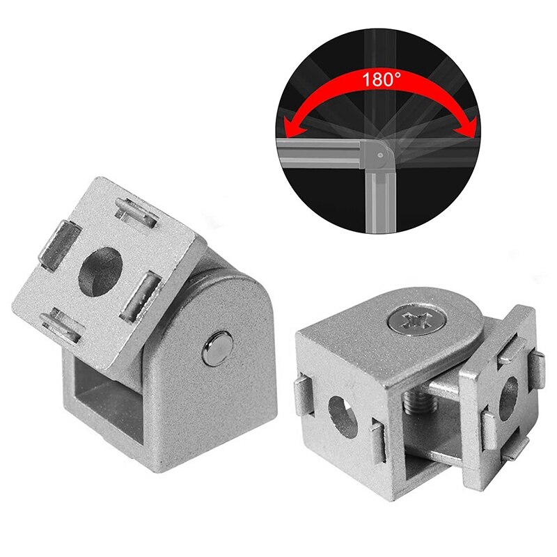 2 Pcs Aluminum Alloy Pivot Joint for Aluminum Extrusion Profile Series Flexible Pivot Joint Aluminum Profile