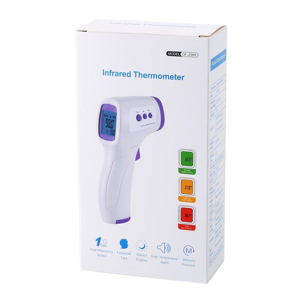Infrarødt termometer digitalt infrarød feber øretermometer baby voksne udendørs hjemme pande krop berøringsfrit termometer