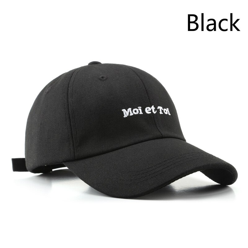Casual baseballpet voor dames en heren moi et toi borduurhoed jongens meisjes snapback pet kleppen pet casquette: Zwart
