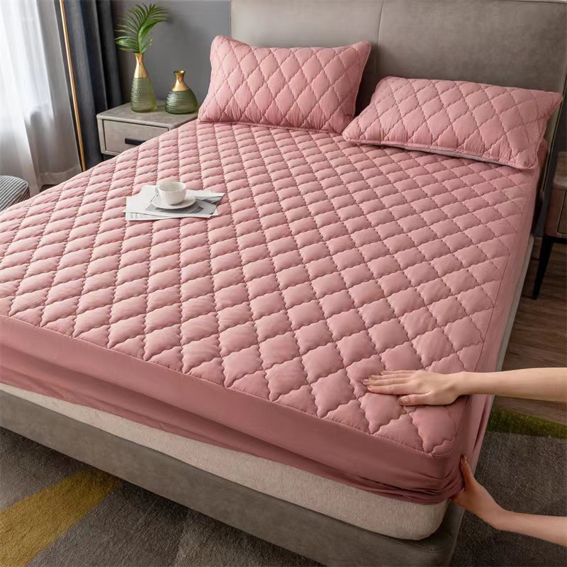 150/180/200/220 Thickened Waterproof Mattress Cover Bed Fitted Sheet Mattress Protector Cover (No Pillowcase) Home Textiles