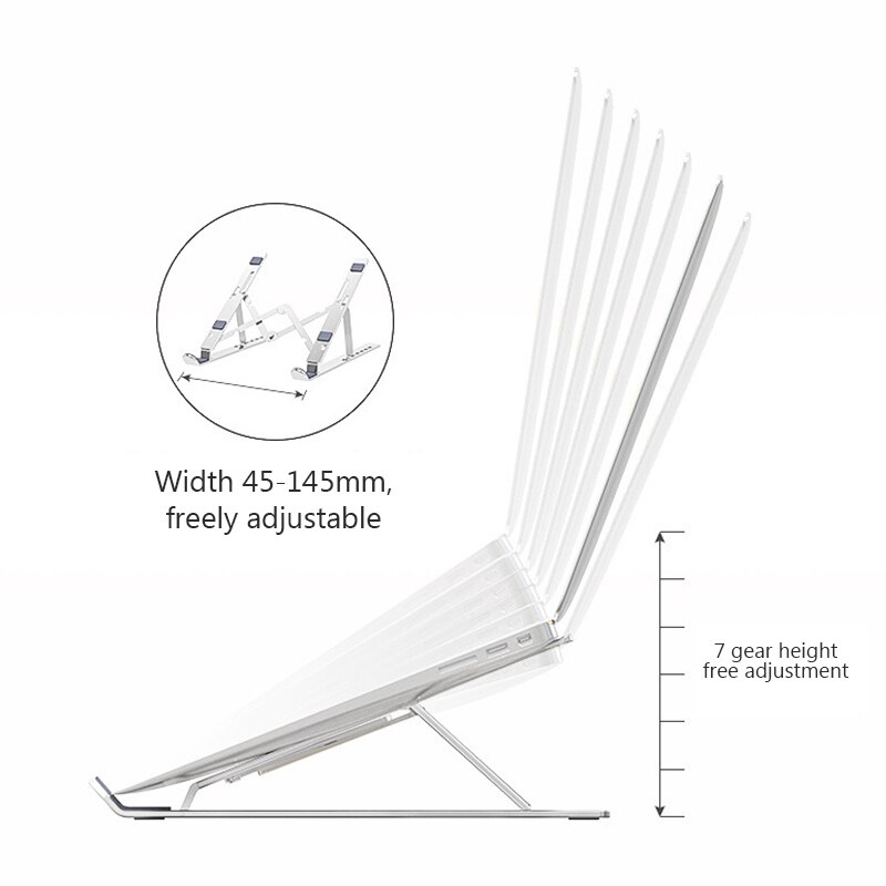 Adjustable laptop stand holder, portable laptop support, notebook stand for macbook pro, huawei lap desk cooling bracket riser