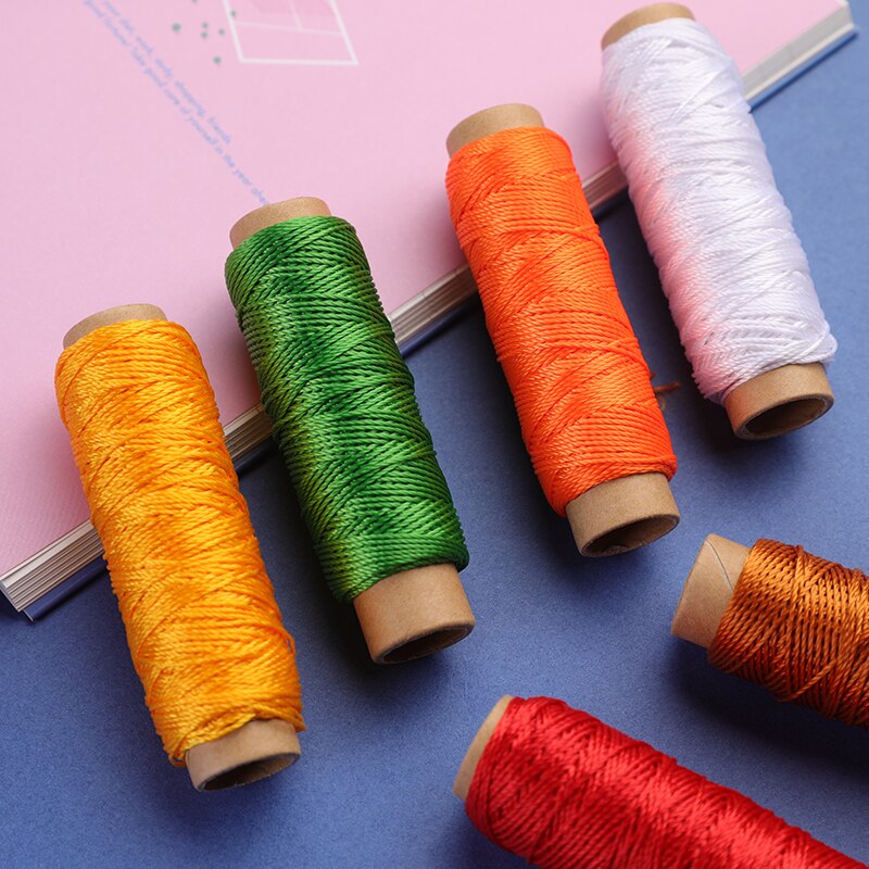 Fenrry 30m/Rolle Hohe Festigkeit Polyester Leder Hand Genäht Gewinde Beutel Gewinde Helle Seide Faden Schuh Gewinde DIY leder Werkzeug