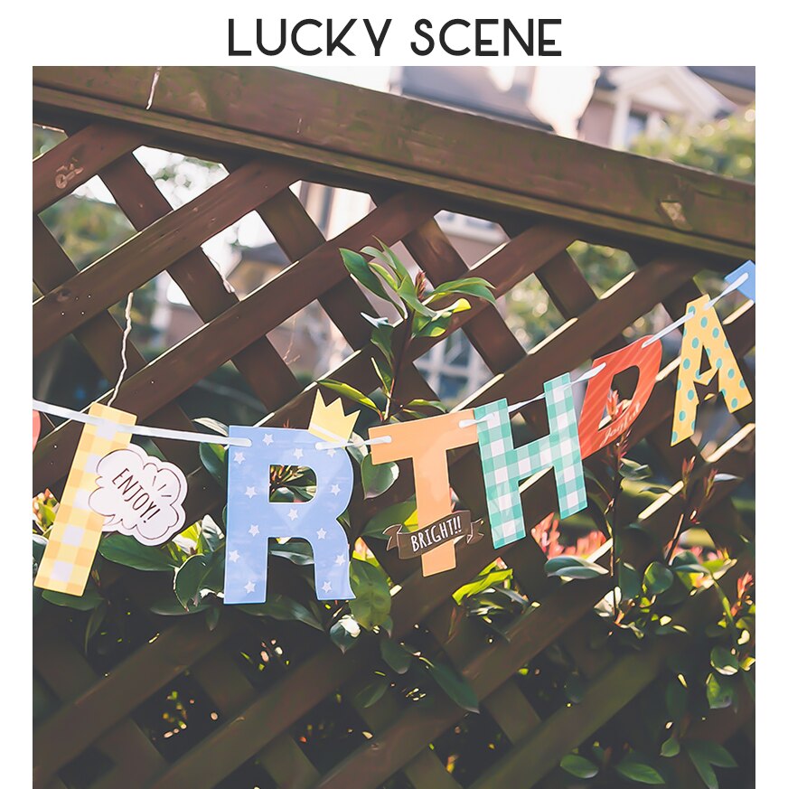 Colorful Birthday Letter Banner Flag for kids to celebrate First Birthday S00338