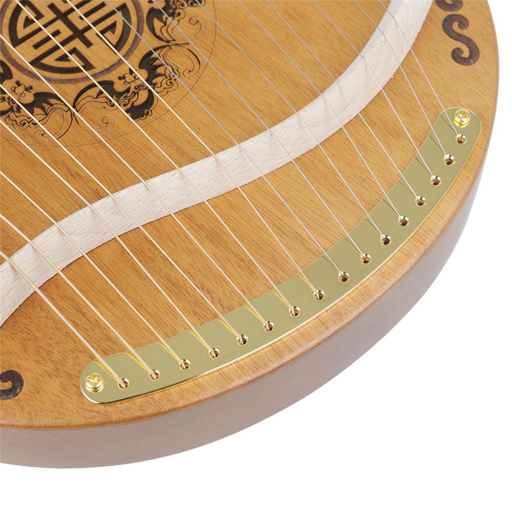 ARPA de madera de 16 cuerdas, instrumento Musical de percusión de Lira portátil de 16 tonos, herramientas para principiantes, arpa de caoba