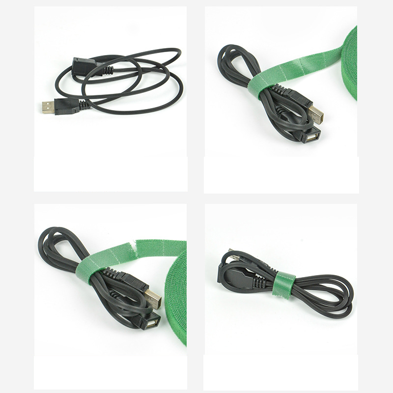 Correa de almacenamiento de alambre, cinta autoadhesiva para atar cables, reutilizable, para planta fija, 15mm