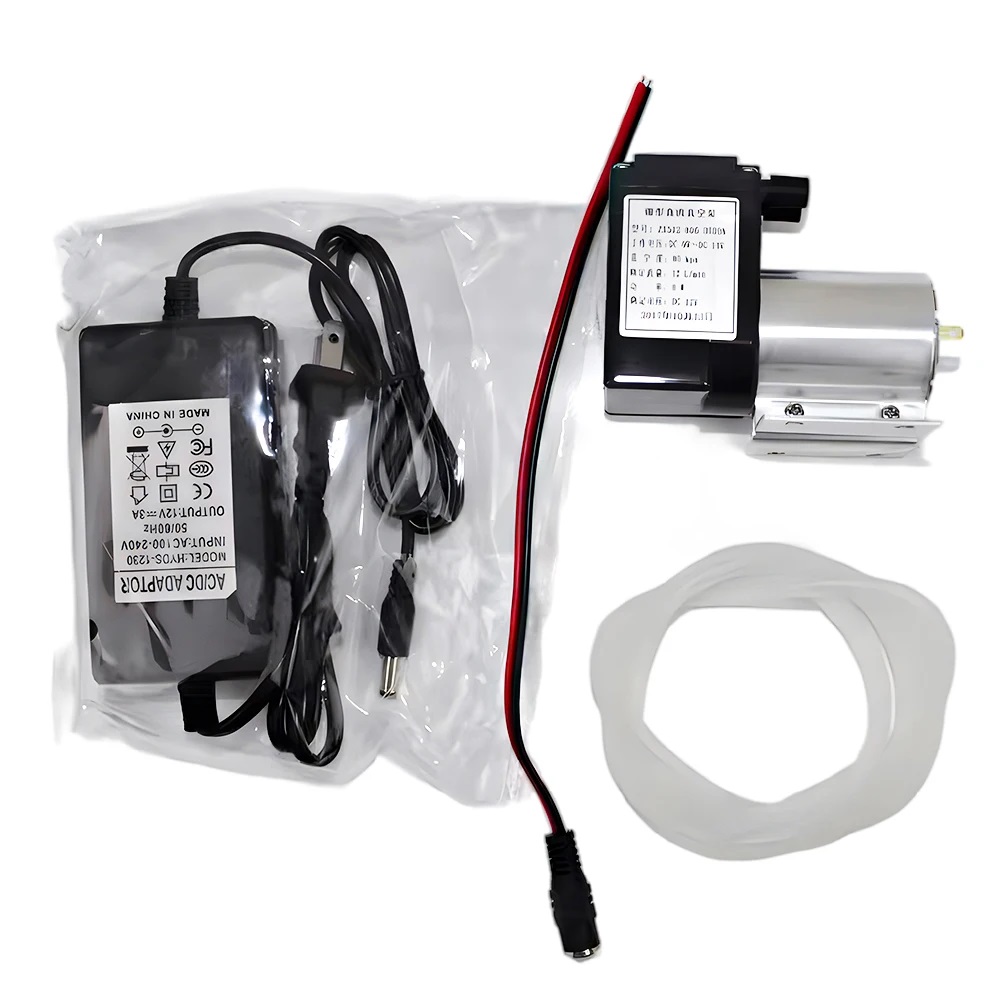 Gleichstrom 12V/24V 80kPa Mikro vakuumpumpe Kleine Vakuumpumpe Pumpen Mehrzweck-Pneumatik membran pumpe Schröpfen Vakuumpumpe: WEISS