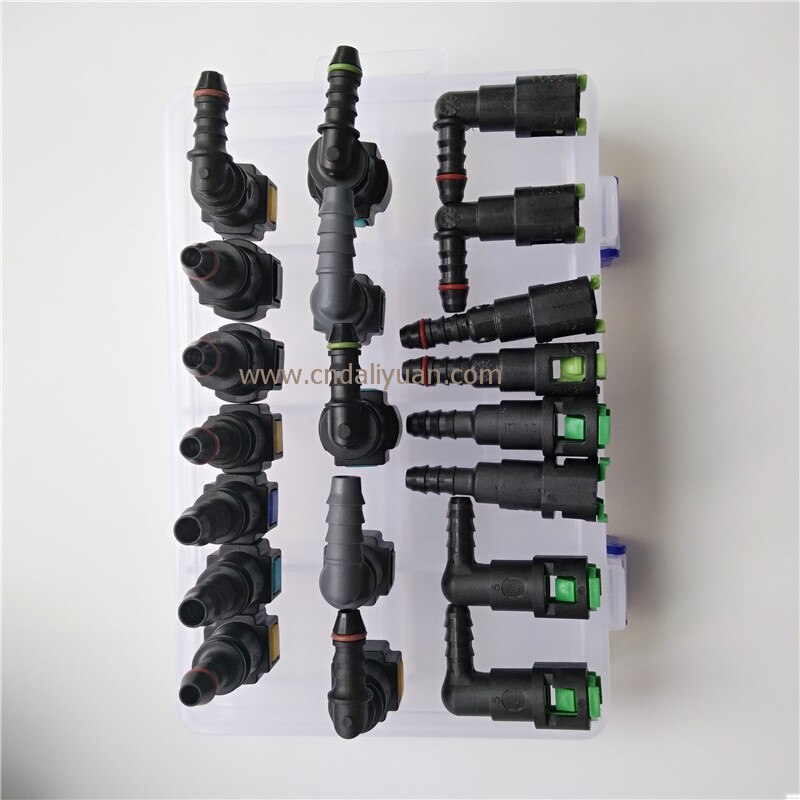 one set SAE Fuel pipe fittings auto Fuel line quick connector kit whole set total 20pcs for Japanese car