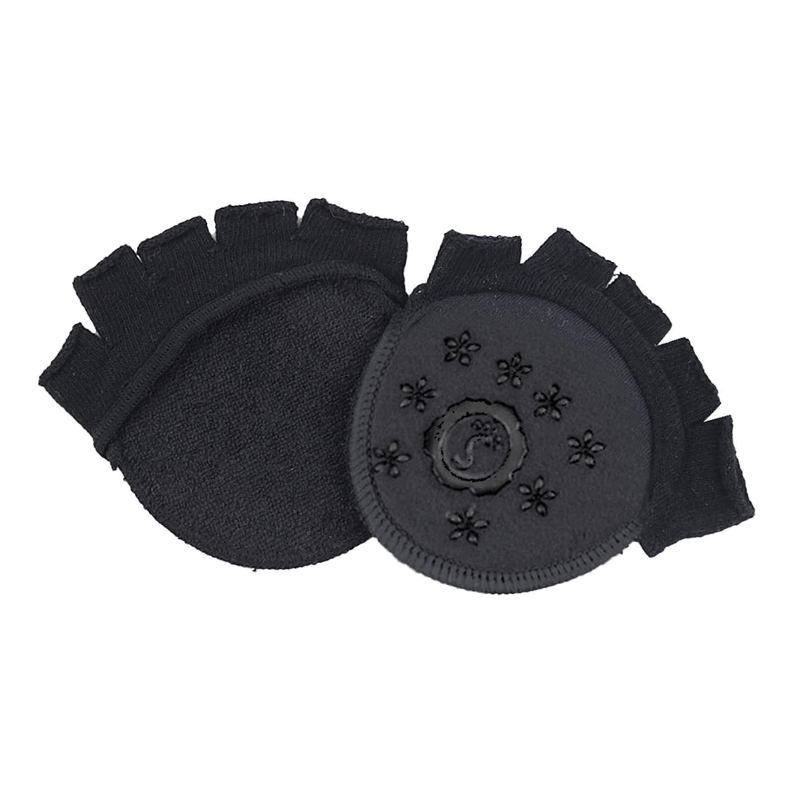 No Show-Calcetines para dedos separados, cubierta separada de silicona, para el antepié, forro de cinco dedos, para botas, mocasines: Black half Toe
