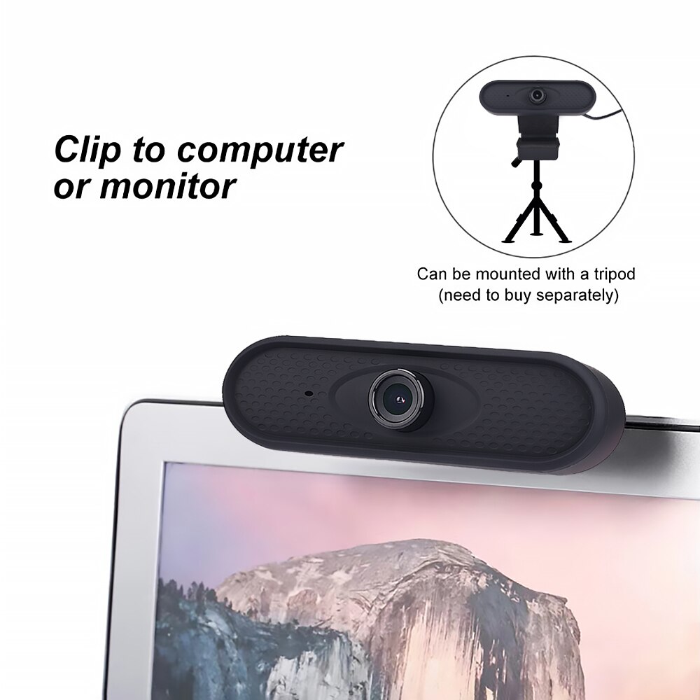 In Stock PC Computer Webcam Full HD USB Web Camera Manual Focus Lens Web Cam With Built-In Microphone Flexible Base Camera