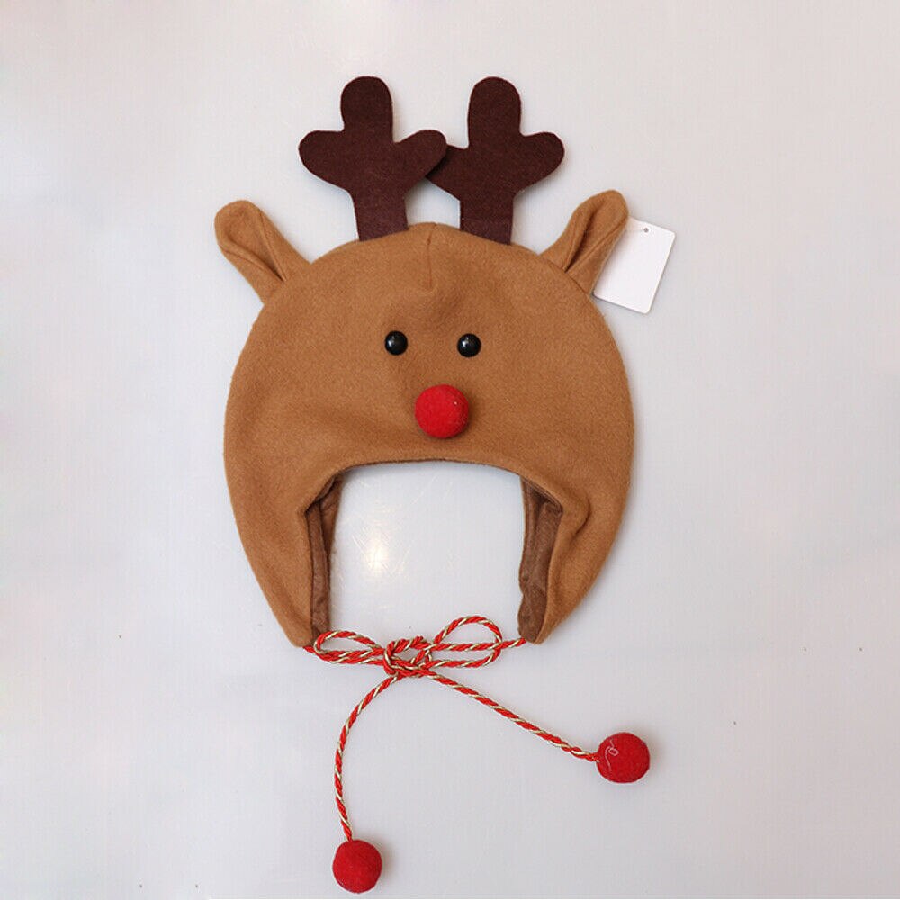 Casquette de noël unisexe bébé | Chapeau de père noël de famille, rouge et blanc, en peluche, pour fête de noël, Costume, , bricolage: C