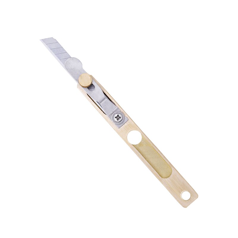 Leathercraft Tools Stainless Steel Leather Cutting Knife Leather Cut Tools Edging Leather Copper Trimming Knife with Blade